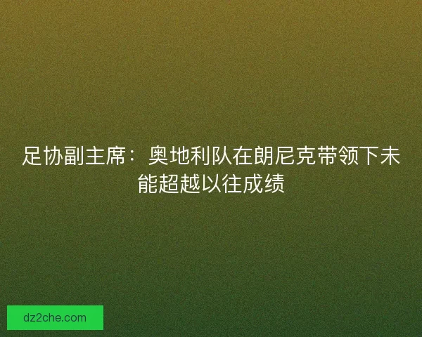 足协副主席：奥地利队在朗尼克带领下未能超越以往成绩