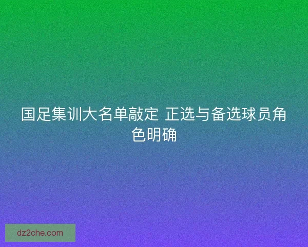 国足集训大名单敲定 正选与备选球员角色明确