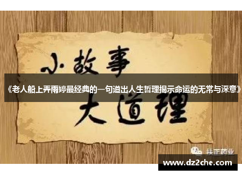 《老人船上弄雨婷最经典的一句道出人生哲理揭示命运的无常与深意》